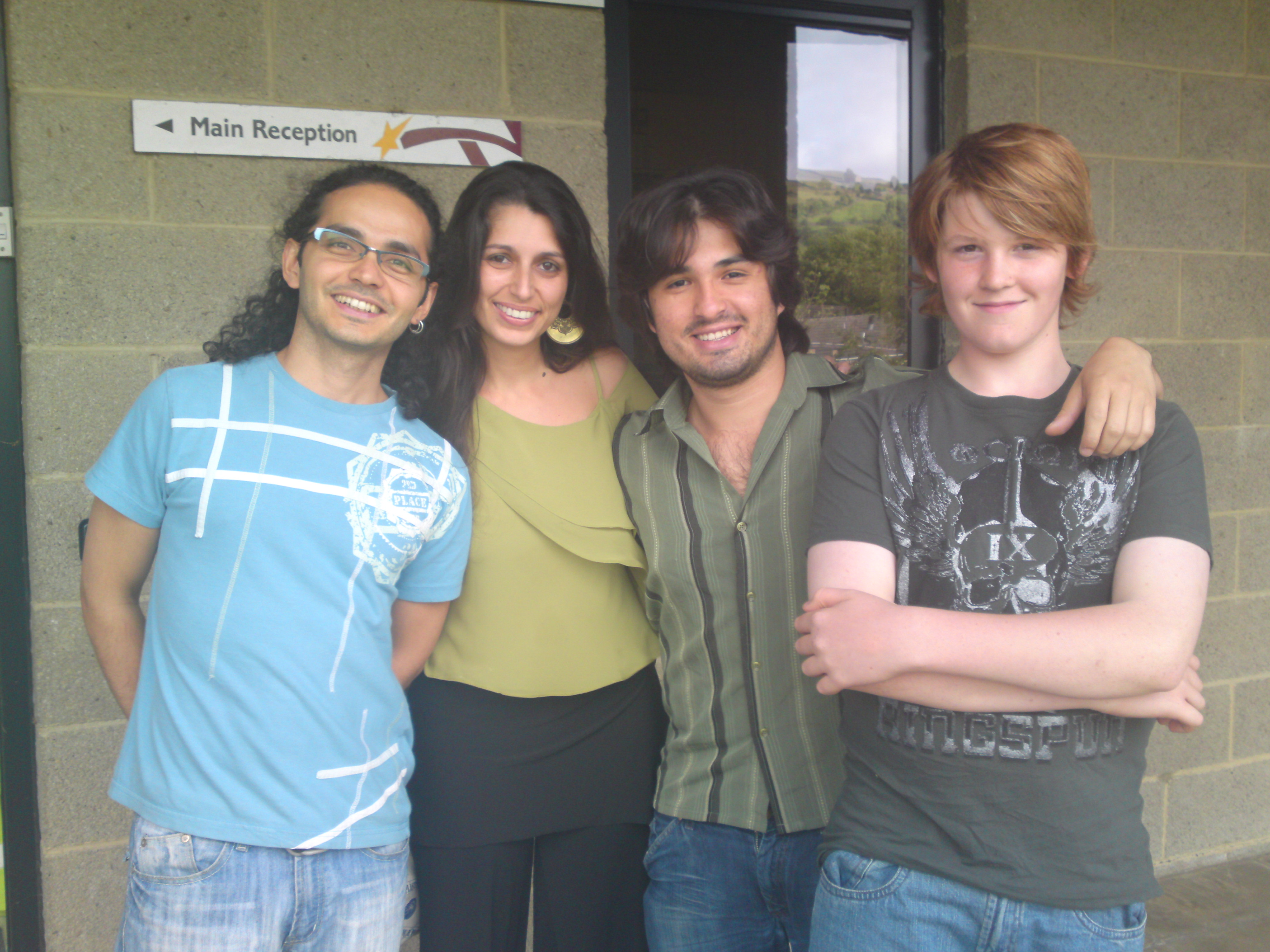 Ben with the Brazilian Ensemble in Nidderdale July 2010 (Diego 2nd right)